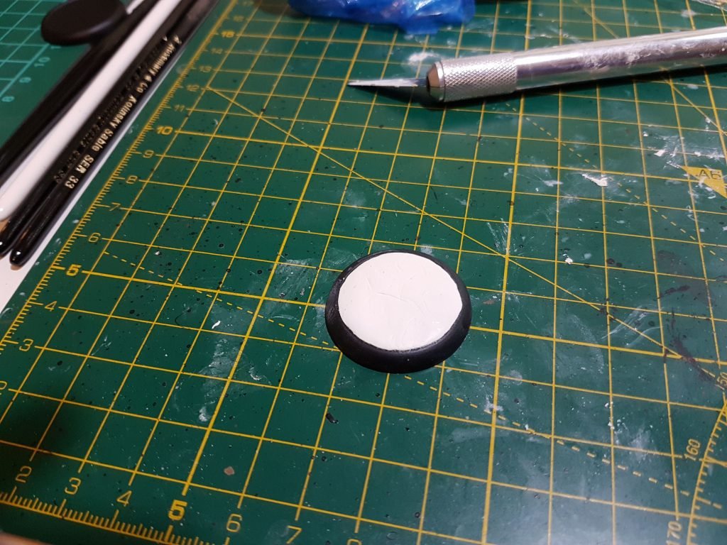 Milliput applied to a base