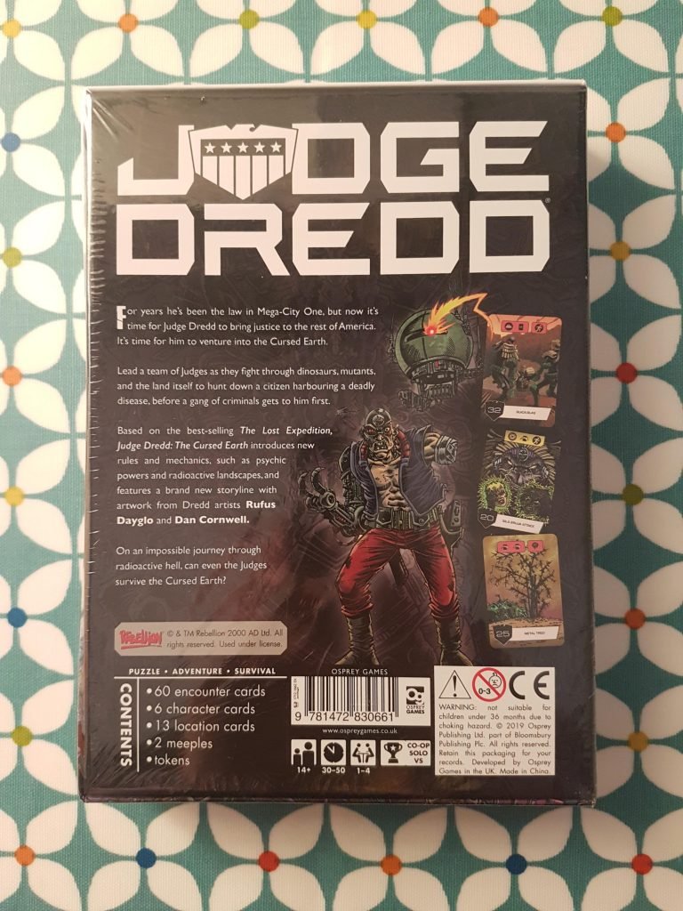 Judge Dredd: The Cursed Earth reverse of box